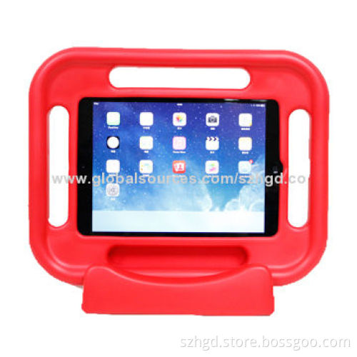 Plastic Case for iPad Mini 2 with Four Kid-friendly Handles, Red Color